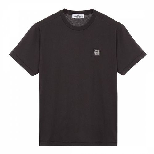 Black Square Logo Cotton T-Shirt - Stone Island - Modalova