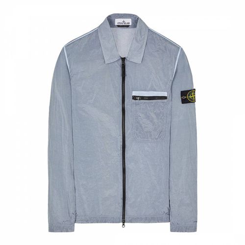 Sky Blue Nylon Overshirt - Stone Island - Modalova