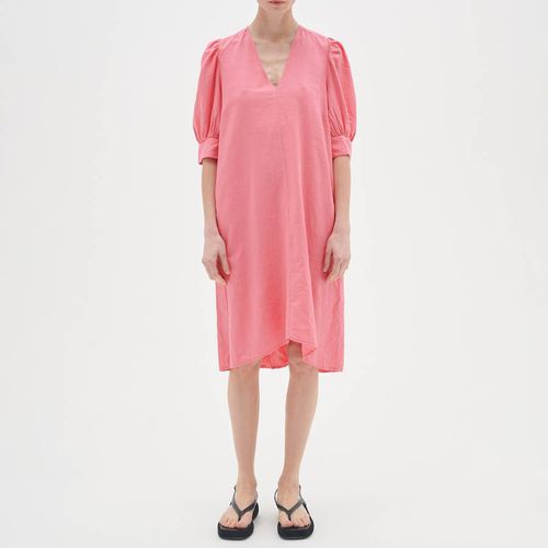Pink Linen Blend Midi Dress - Inwear - Modalova