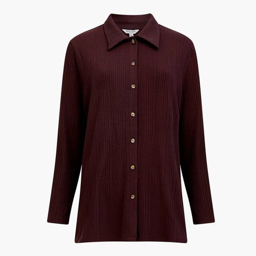 Brown Ribbed Jersey Shirt - Great Plains - Modalova