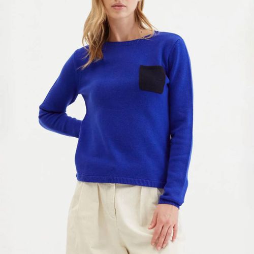 Blue One Pocket Wool Blend Sweater - Chinti and Parker - Modalova
