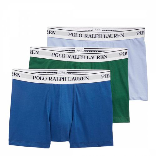 Green/Pale 3 Pack Cotton Blend Stretch Boxers - Polo Ralph Lauren - Modalova
