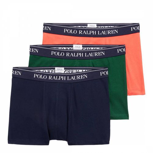 Green/Orange 3 Pack Cotton Blend Stretch Boxers - Polo Ralph Lauren - Modalova