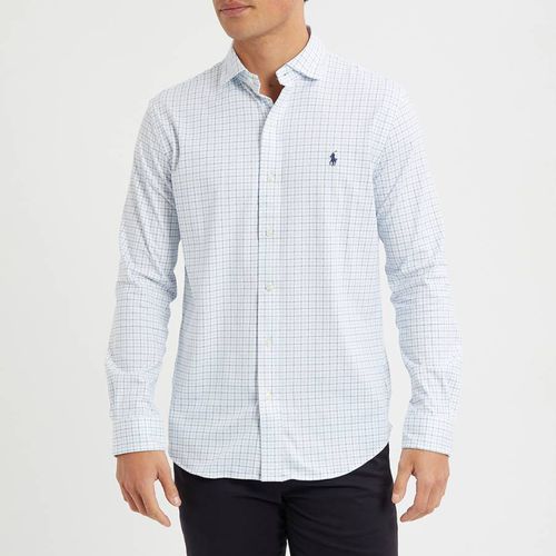 Blue Jersey Check Cotton Shirt - Polo Ralph Lauren - Modalova