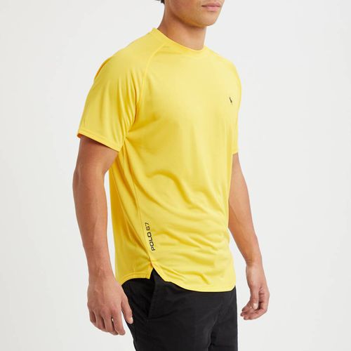 Yellow Slim Fit Zip Detail T-Shirt - Polo Ralph Lauren - Modalova