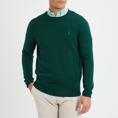 Green Textured Merino Wool Jumper - Polo Ralph Lauren - Modalova