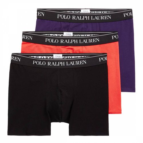 Orange/Purple 3 Pack Cotton Blend Stretch Boxers - Polo Ralph Lauren - Modalova