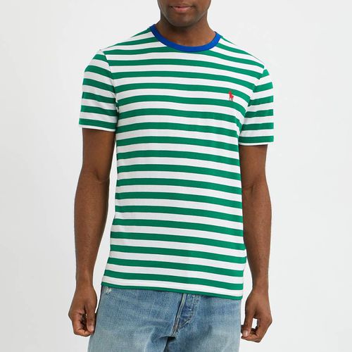 Green Stripe Jersey Cotton T-Shirt - Polo Ralph Lauren - Modalova