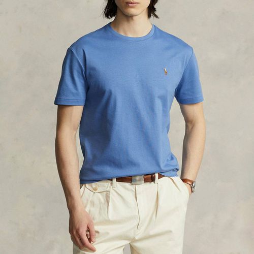 Blue Pima Cotton T-Shirt - Polo Ralph Lauren - Modalova