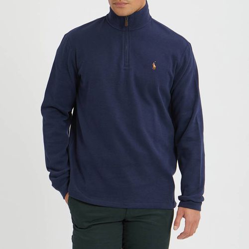 Navy Cotton Half Zip Sweatshirt - Polo Ralph Lauren - Modalova