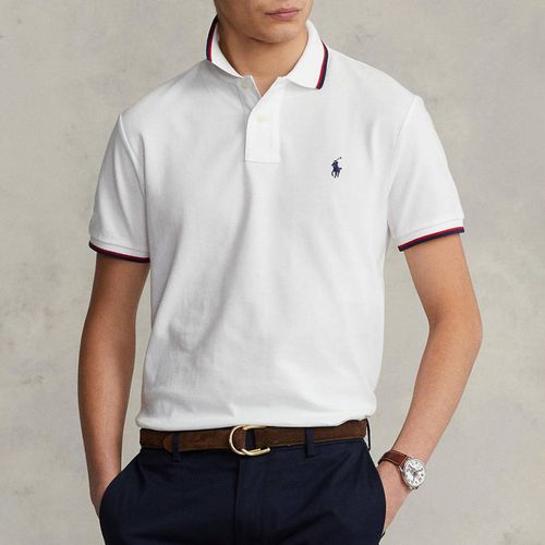 White Mesh Cotton Polo Shirt - Polo Ralph Lauren - Modalova