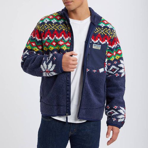 Navy Bonded Fairisle Zipped Fleece - Polo Ralph Lauren - Modalova