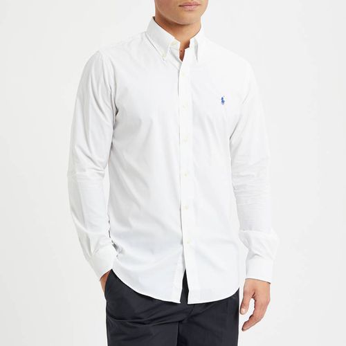 White Poplin Slim Fit Shirt - Polo Ralph Lauren - Modalova