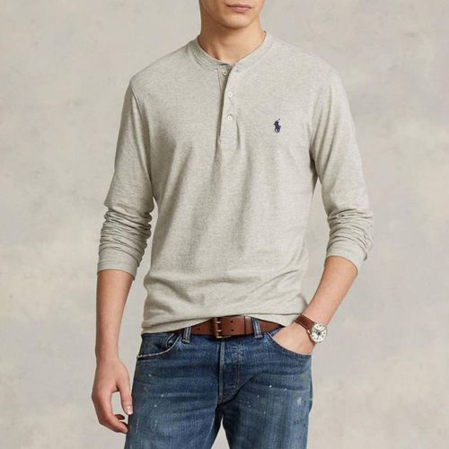 Grey Cotton Henley Shirt - Polo Ralph Lauren - Modalova