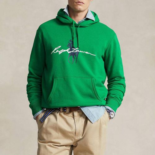 Green Graphic Cotton Blend Hoodie - Polo Ralph Lauren - Modalova
