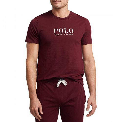 Burgundy Cotton Pyjama T-Shirt - Polo Ralph Lauren - Modalova