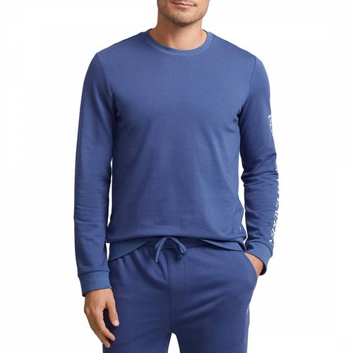 Navy Loop Cotton Blend Pyjama Top - Polo Ralph Lauren - Modalova