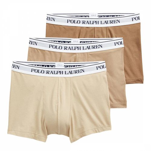 Stone/Nude/Tan 3 Pack Cotton Blend Stretch Boxers - Polo Ralph Lauren - Modalova