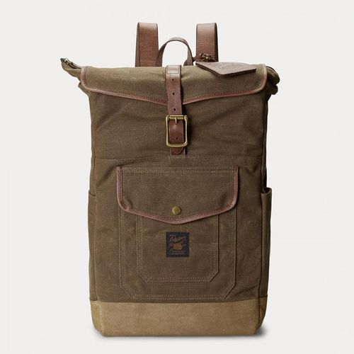 Brown Cotton Leather Backpack - Polo Ralph Lauren - Modalova