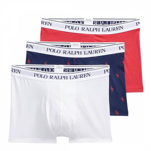 Navy/White/ 3 Pack Cotton Blend Stretch Boxers - Polo Ralph Lauren - Modalova