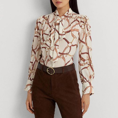 Cream Print Georgette Blouse - Lauren Ralph Lauren - Modalova