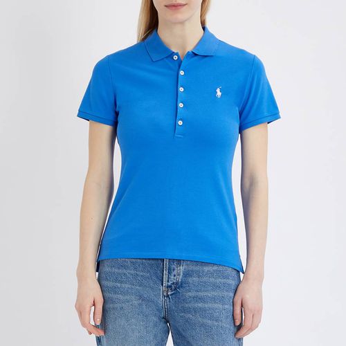 Blue Slim Stretch Cotton Polo Shirt - Polo Ralph Lauren - Modalova