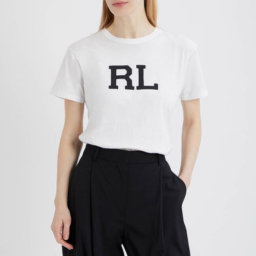 White RL Logo Cotton T-Shirt - Polo Ralph Lauren - Modalova