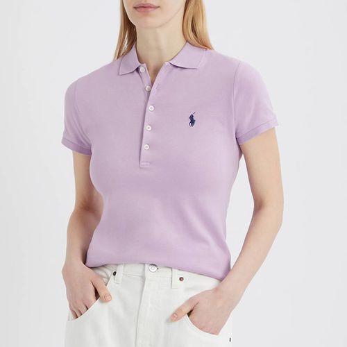 Lilac Slim Stretch Cotton Polo Shirt - Polo Ralph Lauren - Modalova