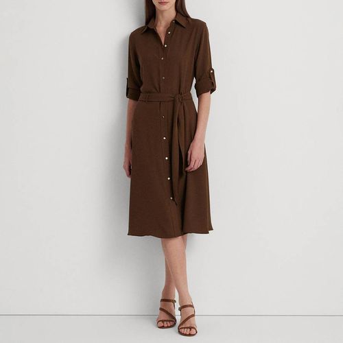 Brown Cotton Blend Shirt Dress - Lauren Ralph Lauren - Modalova