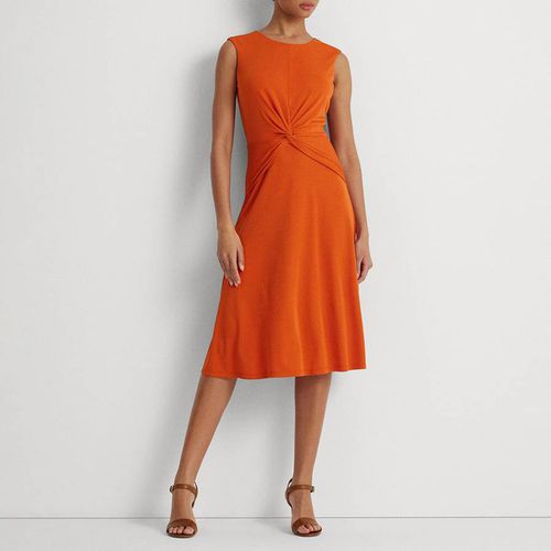 Orange Twist Front Jersey Dress - Lauren Ralph Lauren - Modalova