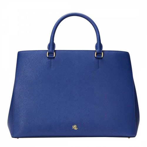 Blue Hannah Crosshatch Leather Bag - Lauren Ralph Lauren - Modalova
