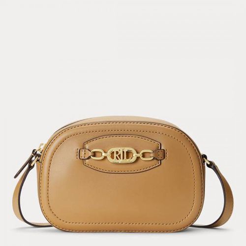 Camel Jordynn Leather Crossbody Bag - Lauren Ralph Lauren - Modalova