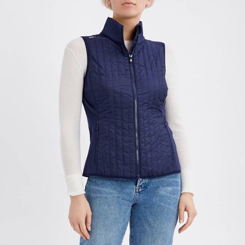 Navy Funnel Neck Wool Blend Gilet - Polo Ralph Lauren - Modalova