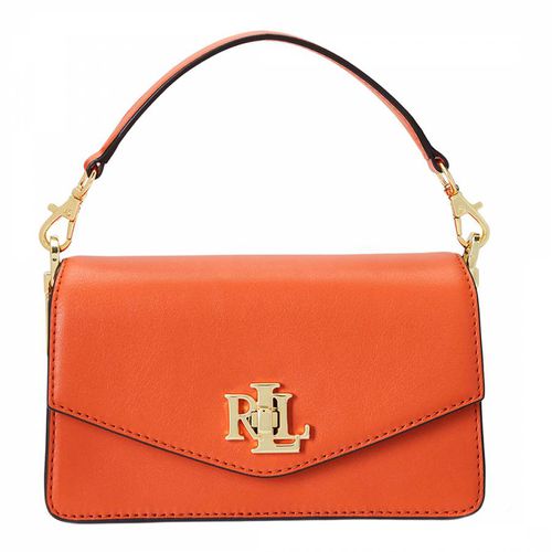 Orange Taylor Leather Shoulder Bag - Lauren Ralph Lauren - Modalova