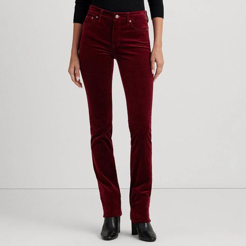 Dark Red Cord Straight Stretch Trousers - Lauren Ralph Lauren - Modalova