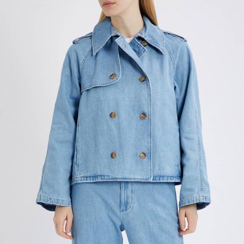 Blue Denim Cotton Trench Jacket - Polo Ralph Lauren - Modalova