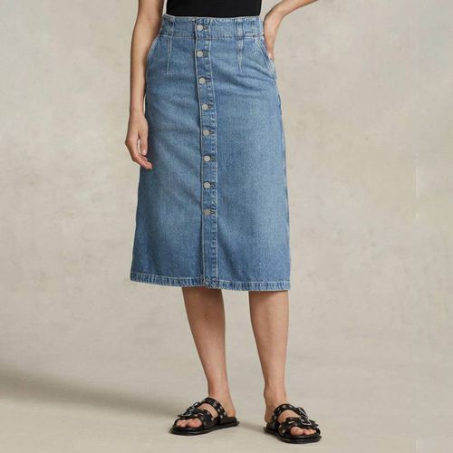 Blue Denim Midi Skirt - Polo Ralph Lauren - Modalova