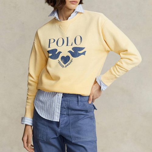 Yellow Logo Cotton Blend Sweatshirt - Polo Ralph Lauren - Modalova