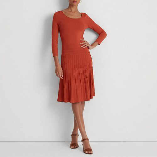 Red Fit and Flare Dress - Lauren Ralph Lauren - Modalova