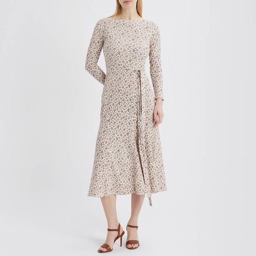 Pink Floral Cotton Midi Dress - Polo Ralph Lauren - Modalova