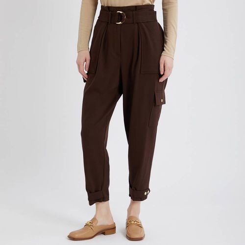 Brown Ponte Cargo Trousers - Lauren Ralph Lauren - Modalova