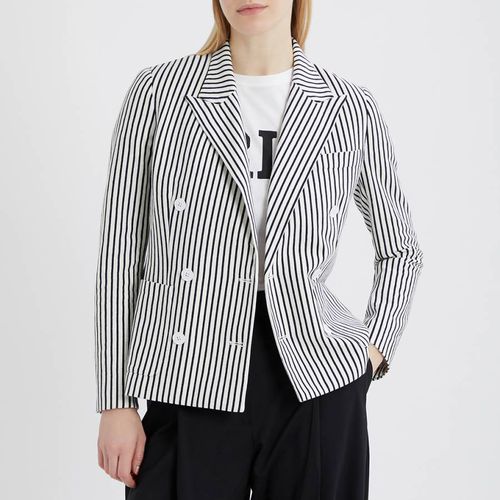 White Double-Breasted Striped Cotton Blazer - Polo Ralph Lauren - Modalova