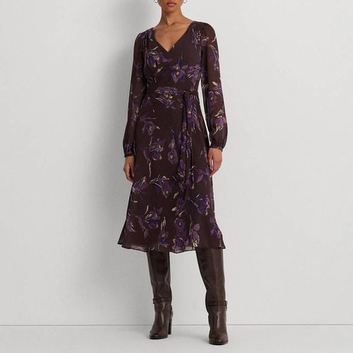 Floral Print Georgette Midi Dress - Lauren Ralph Lauren - Modalova