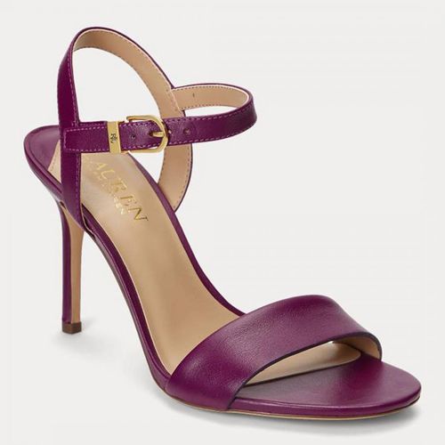 Purple Gwen Leather Heels - Lauren Ralph Lauren - Modalova