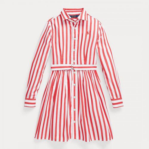 Older Girl's Striped Belted Cotton Dress - Polo Ralph Lauren - Modalova
