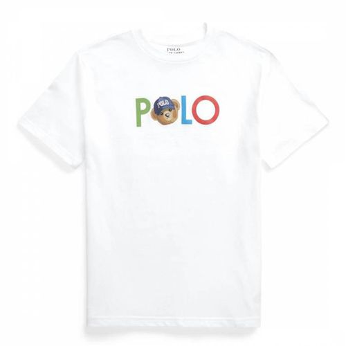 Younger Boy's Printed Teddy Logo Cotton T-Shirt - Polo Ralph Lauren - Modalova