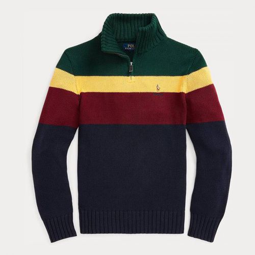 Older Boy's Half Zip Cotton Jumper - Polo Ralph Lauren - Modalova