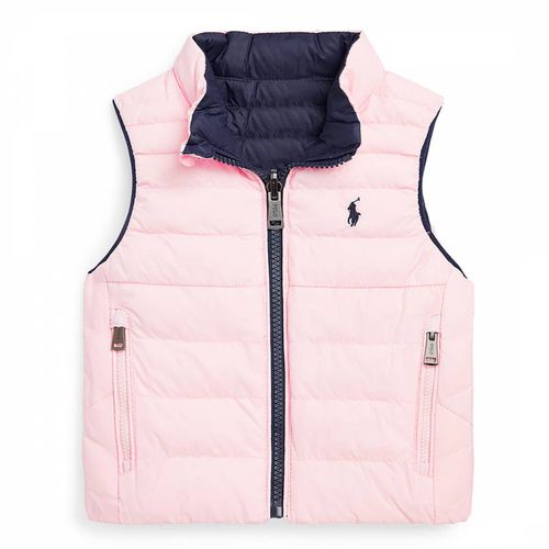 Baby Boy's Pale Pink Reversible Quilted Gilet - Polo Ralph Lauren - Modalova