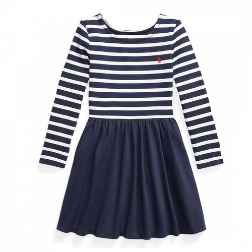 Younger Girl's Striped Long Sleeve Dress - Polo Ralph Lauren - Modalova