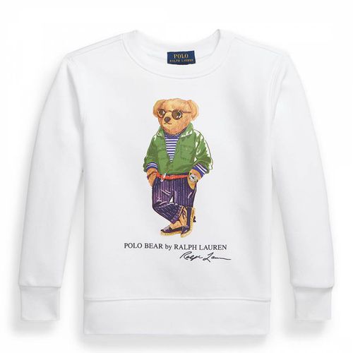 Younger Boy's Printed Teddy Logo Cotton Blend Sweatshirt - Polo Ralph Lauren - Modalova